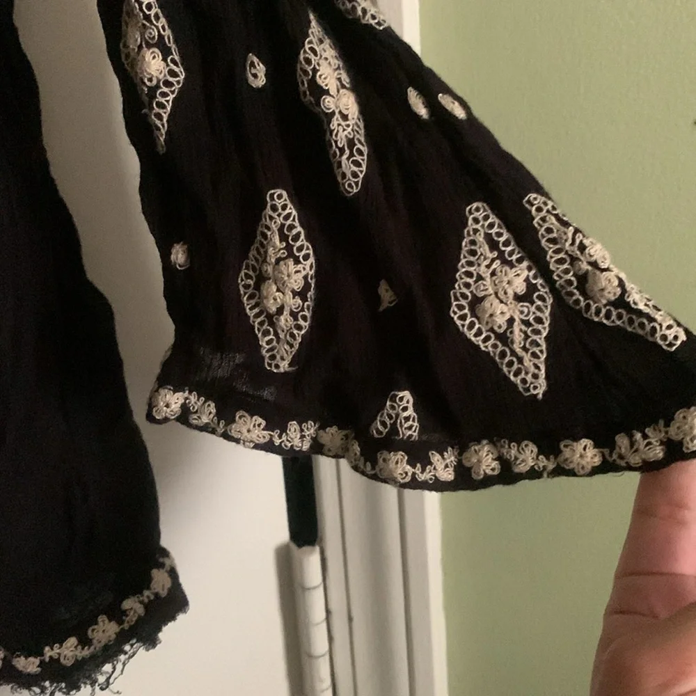 ❤️Black sz Small free people flowy top/very mini dress - Picture 3 of 6